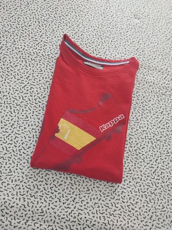 t-shirt kappa rouge enfant 12 ans 152 cm football espagne sport garçon