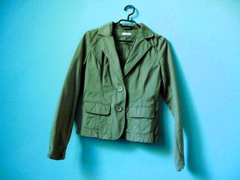 Veste col tailleur Femme Pimkie S ou 36 kaki TBE mi-saison