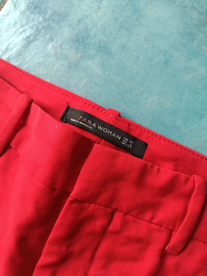 Pantalon tailleurs rouge Zara - photo numéro 4