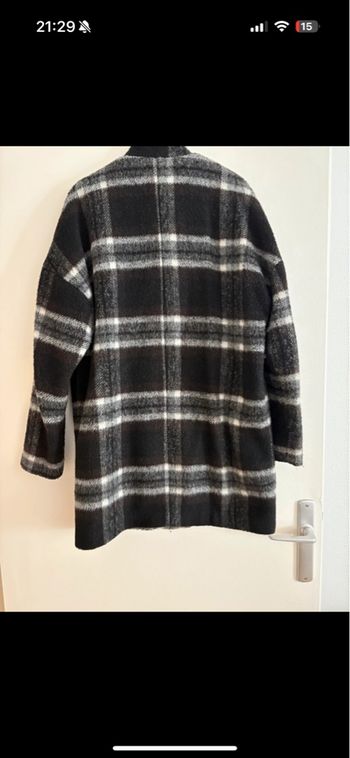 Manteau à carreaux Mango