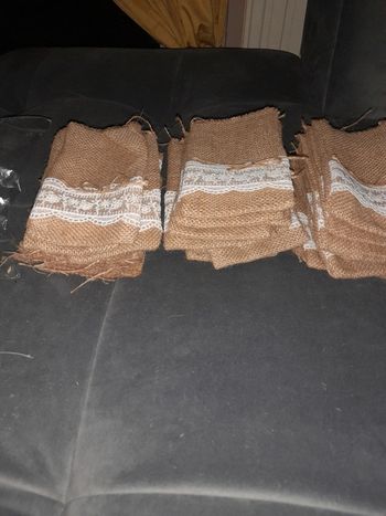 Bourse toile de jute dragee