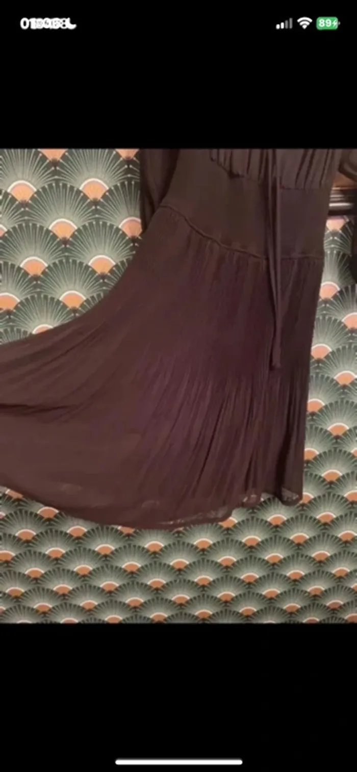 Robe noir zara en mousseline taille L - photo numéro 8
