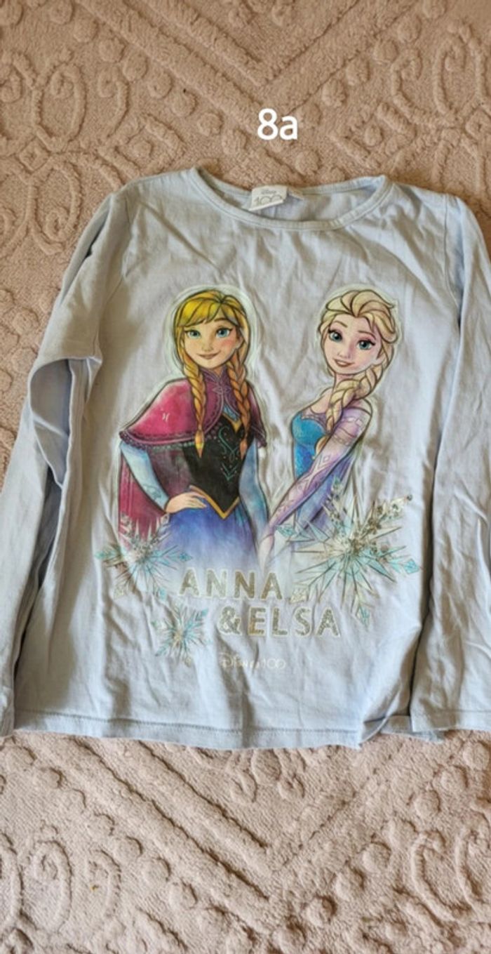t shirt reine des neige 8 ans