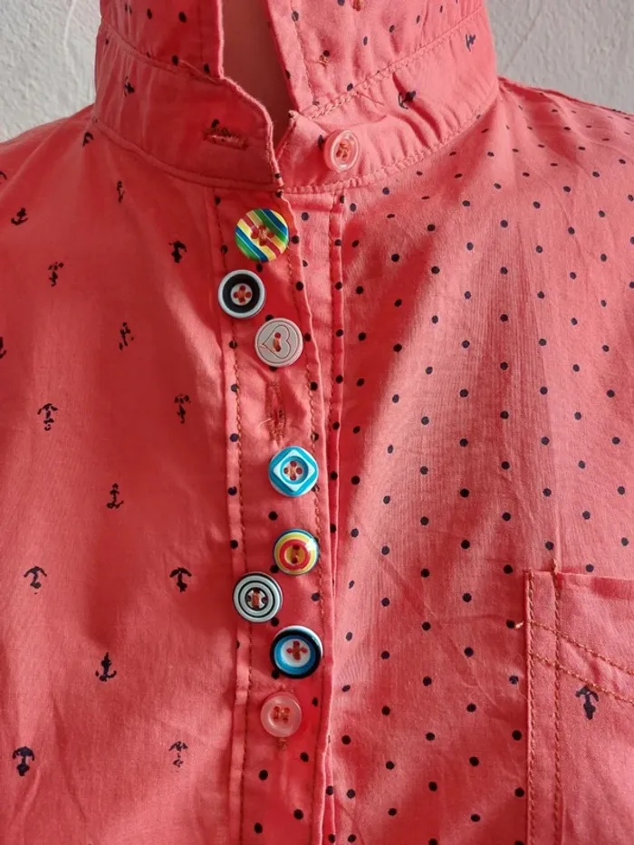Chemise originale à motifs 100% coton Taille M - photo numéro 3