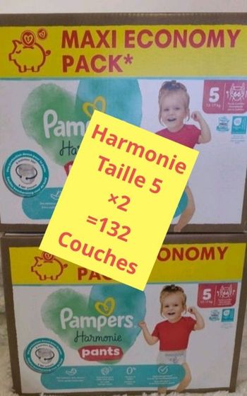 Couches pampers taille 5 harmonie