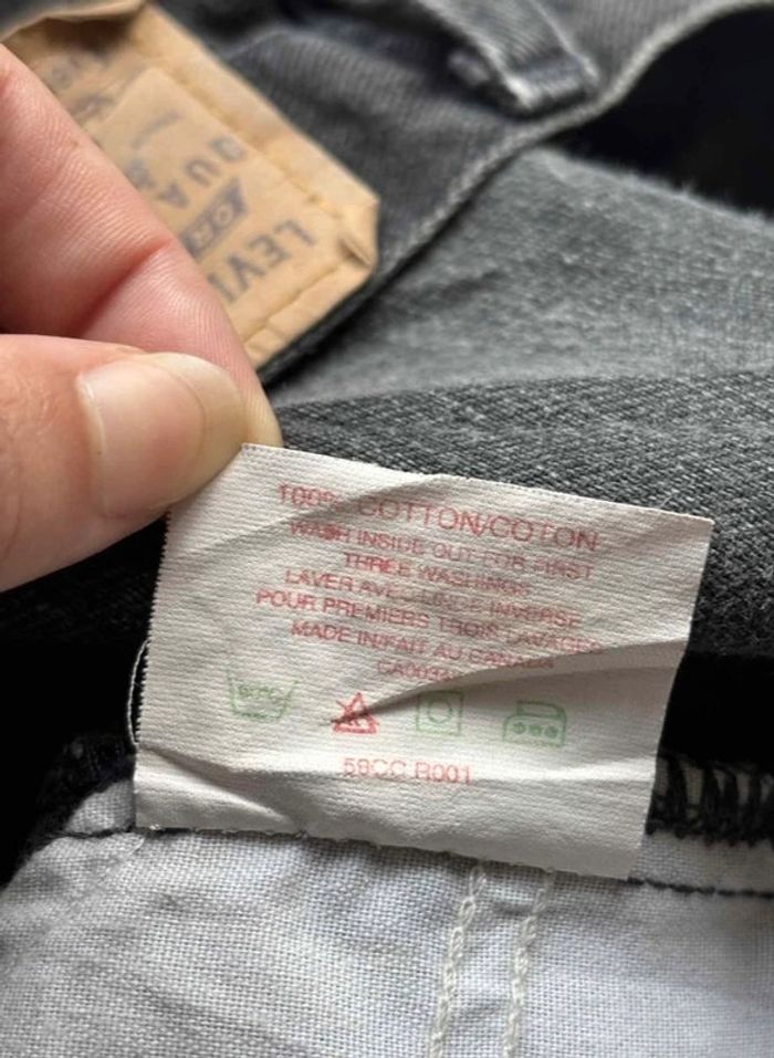 Jean Levi’s 619 regular straight droit taille haute gris anthracite 80/90s vintage Canada W36 XL/46 - photo numéro 8