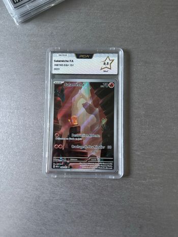 Carte  Pokémon Salamèche 168/165 pca 9,5