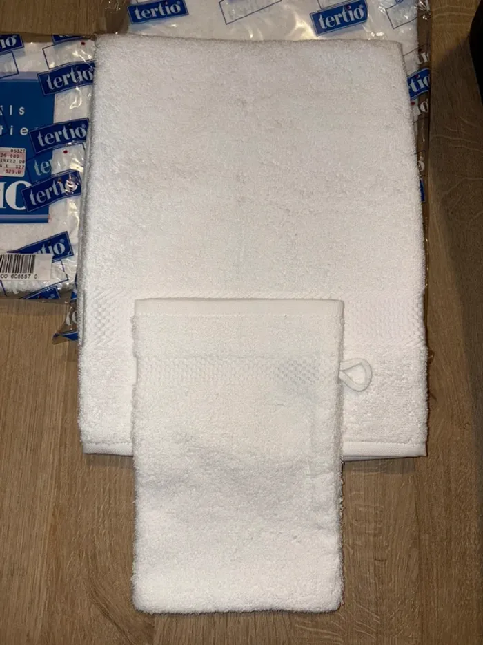Lot de 4serviettes de bain et 4gants de toilette