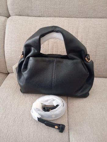 Sac à main Polene noir en cuir