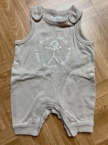 Salopette sans manches Vertbaudet taille 1 mois