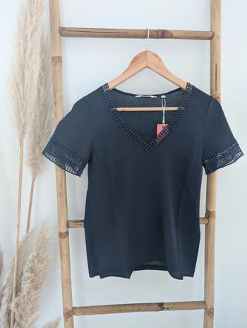 T-shirt léger bleu marine neuf Naf naf