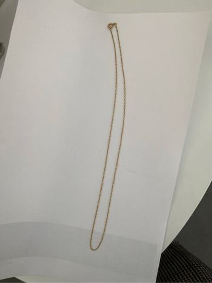 Collier or jaune 750/1000 maille marine - photo numéro 2