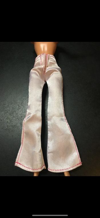 Vintage pantalon satiné blanc barbie