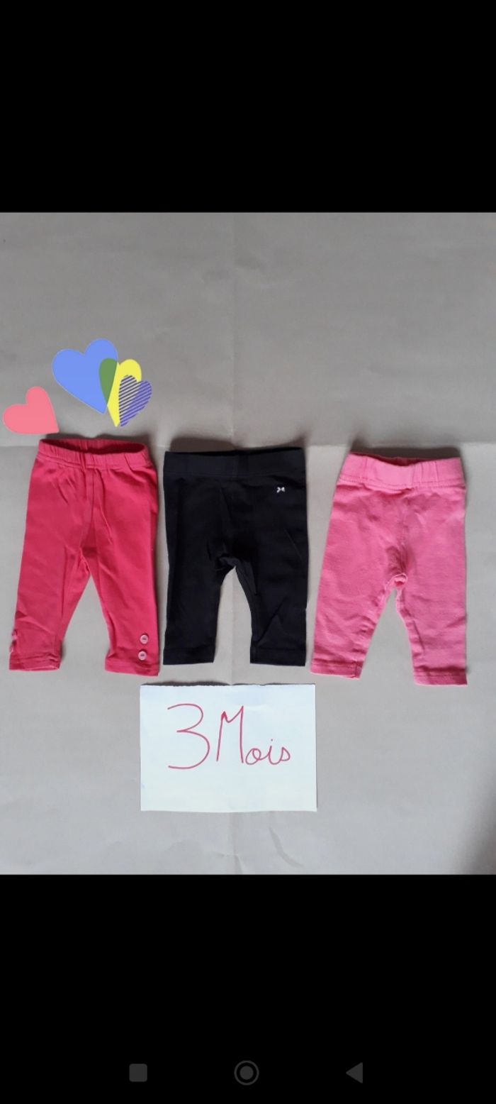 Lot 3 leggings 3 mois