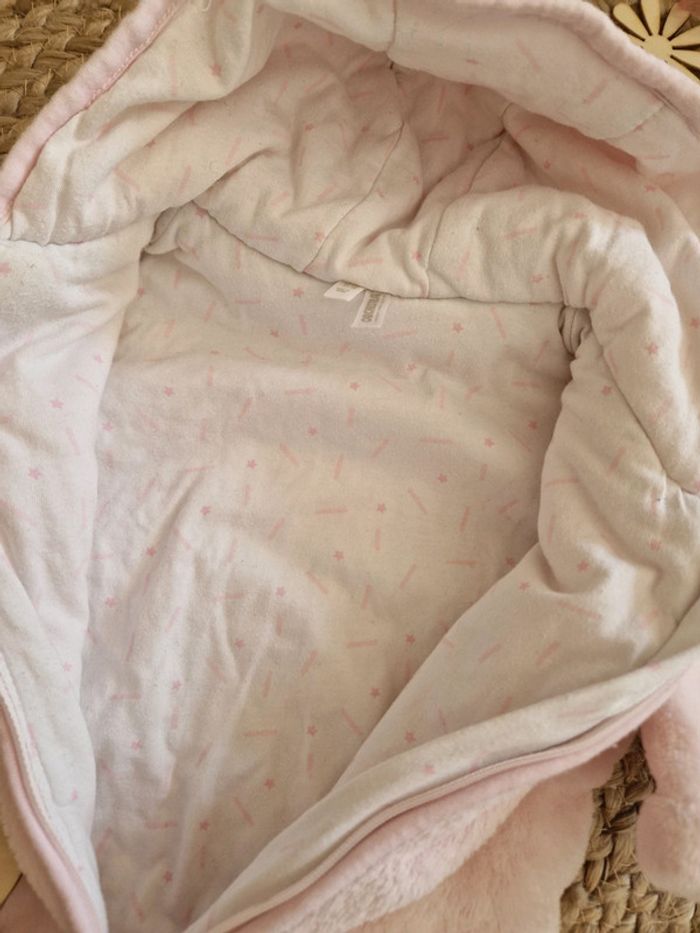 Combinaison pilote polaire rose bébé fille 1 mois orchestra - photo numéro 3