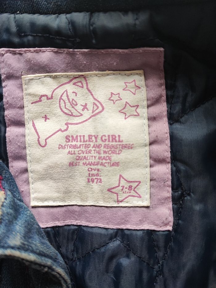Veste sans manche un jean jean pour fille bleu - photo numéro 2