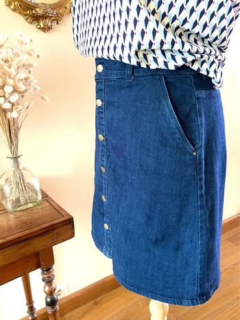 Jupe en Jean Classique à boutonnage