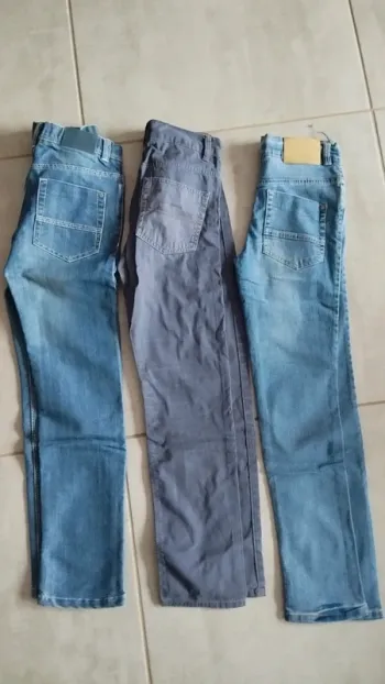Lot de 3 pantalons jeans garçon 12 ans