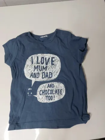 Tee-shirt bleu imprimé
