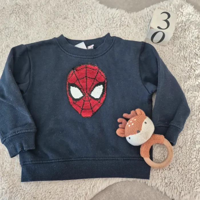 sweat marine Spider-man taille 3ans Marvel