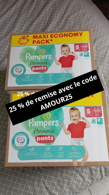 2 cartons Pampers harmonie taille 5 pants