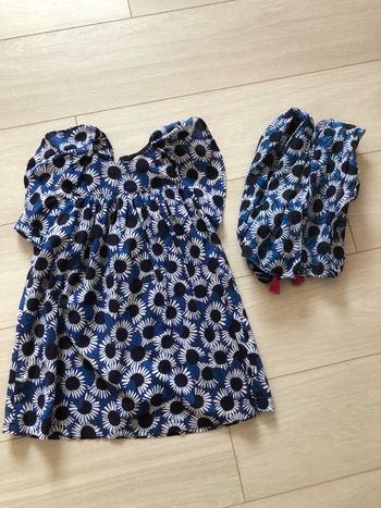 Ensemble robe été avec foulard assorti