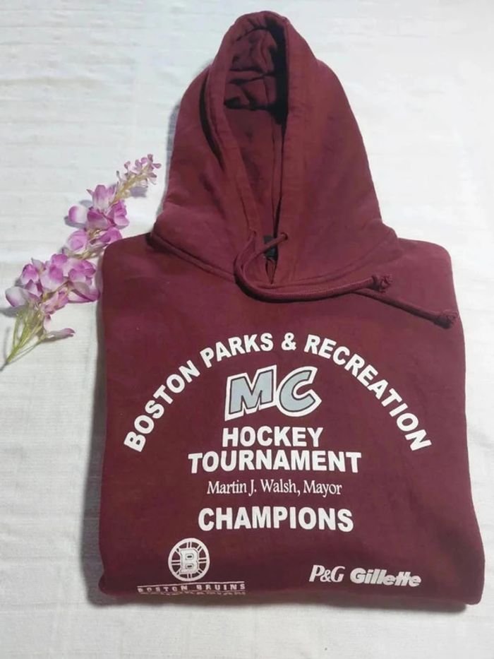 Sweat à capuche mixte Boston Parks Hockey Taille M - photo numéro 10