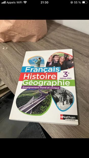 Français Histoire Géographie 3 e Prépa-Pro