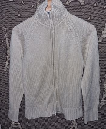 Gilet zippé beige clair taille S mixte