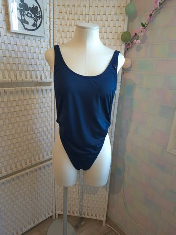 🌊joli maillot de bain 1 pièce Etam bleu marine femme T44