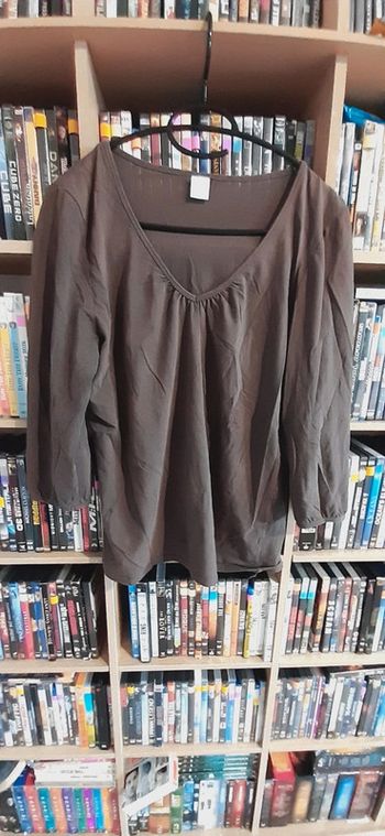 Haut manches 3/4 marron 42 xl
