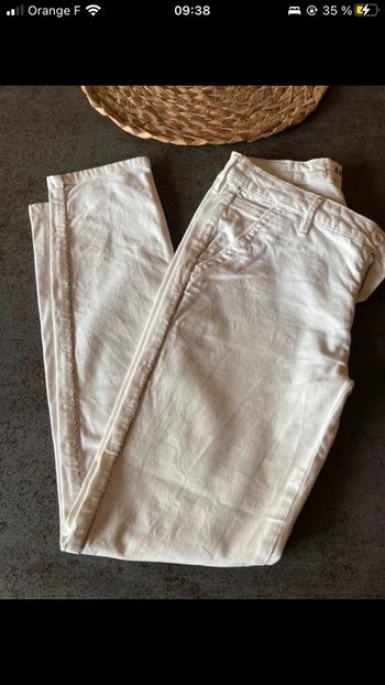 Jean skinny taille basse blanc kaporal