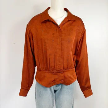 Chemisier / Veste Charmy Couture - Couturier - Orange Bomber - Pièce unique A327