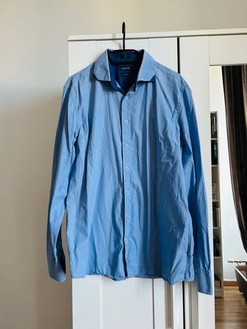 Chemise bleu unie Homme Slim Fit Devred Tailles L-XL