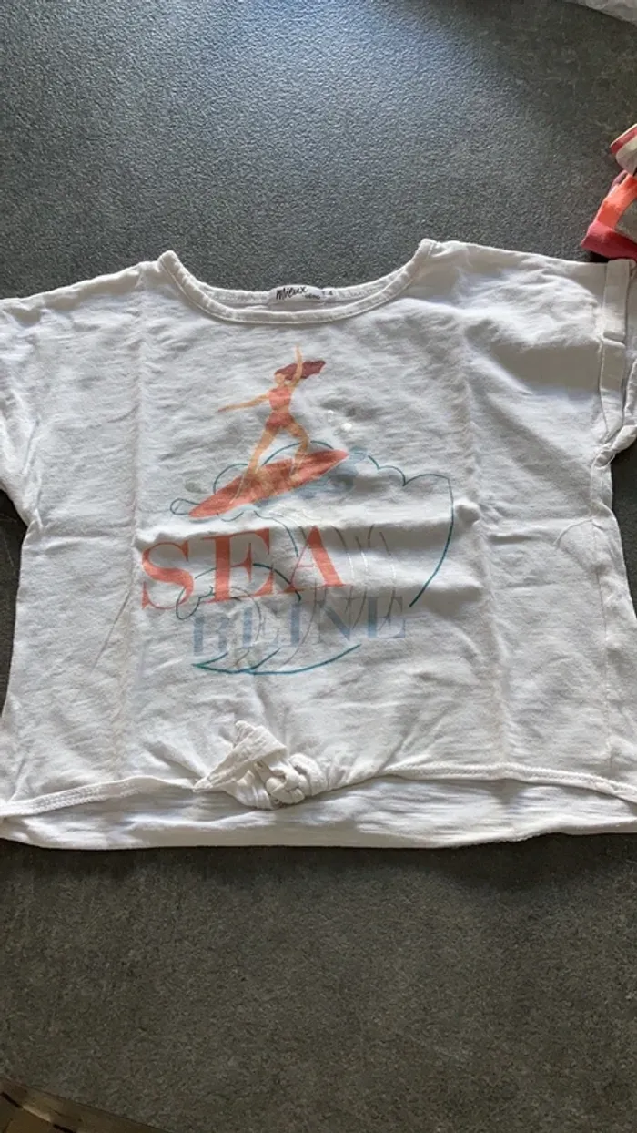 Lot tee-shirts fille 4 5 ans - photo numéro 3