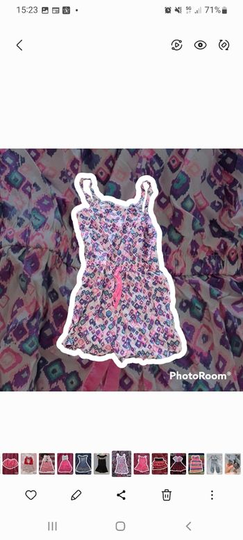 Combishort fille 8/9 ans