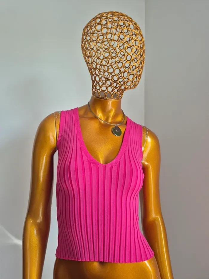 Top Court Fuschia Femme Taille M/L