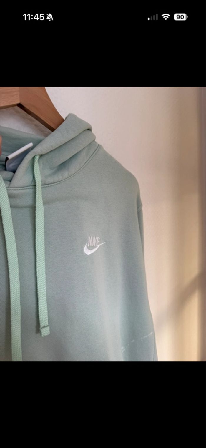 Sweat-shirt à capuche vert