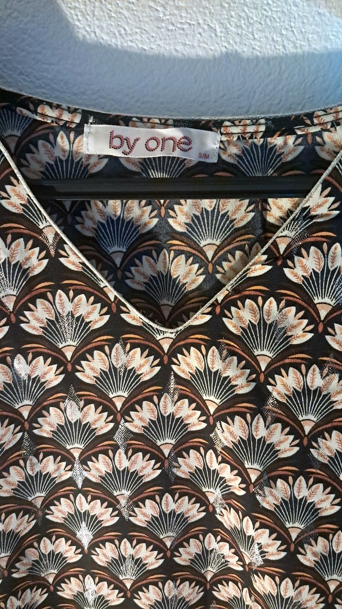 Robe fluide imprimée éventails – By One - photo numéro 3