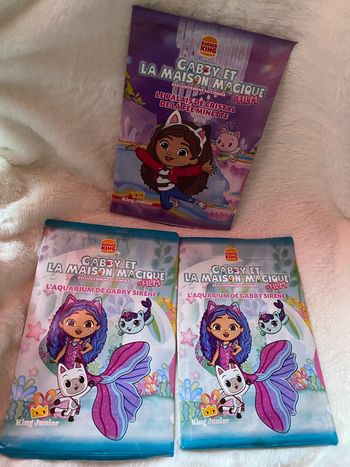 Lot de 3 jouets Gabby et la maison magique Burger King