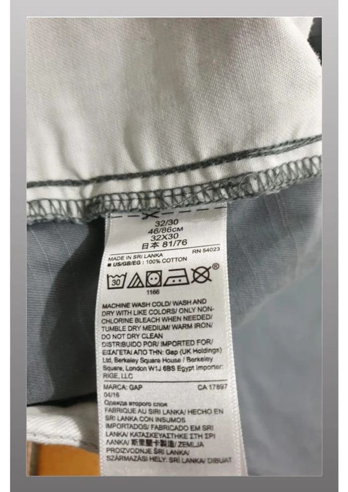 Pantalon homme GAP w32 L30 gris - photo numéro 7