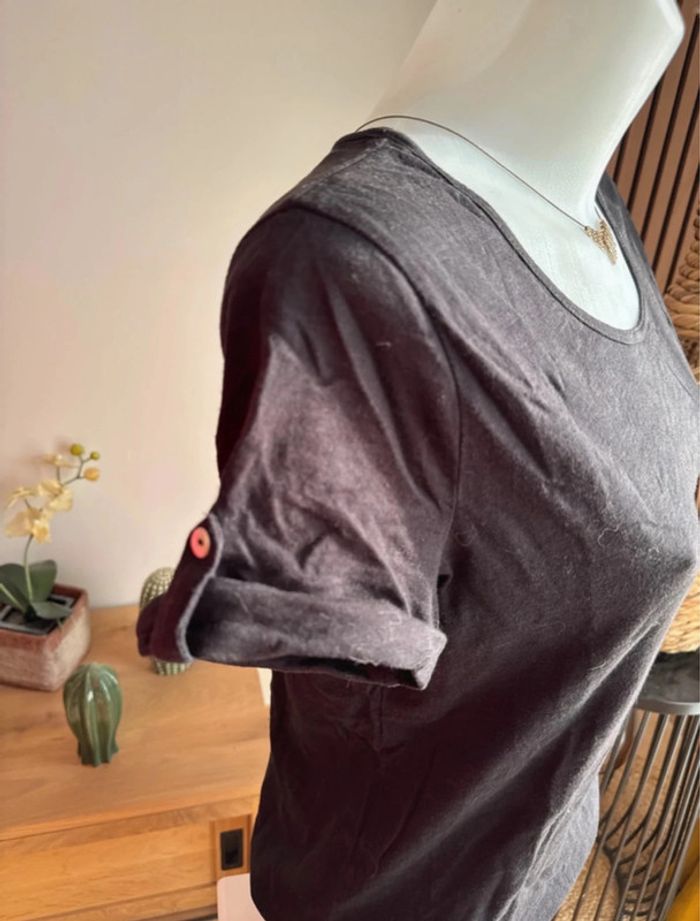 T-shirt manches courtes marron - photo numéro 5