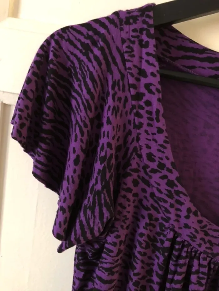Robe/tunique léopard violette C&A t.16 ans - photo numéro 2