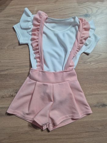 Ensemble combishort + maillot à volants