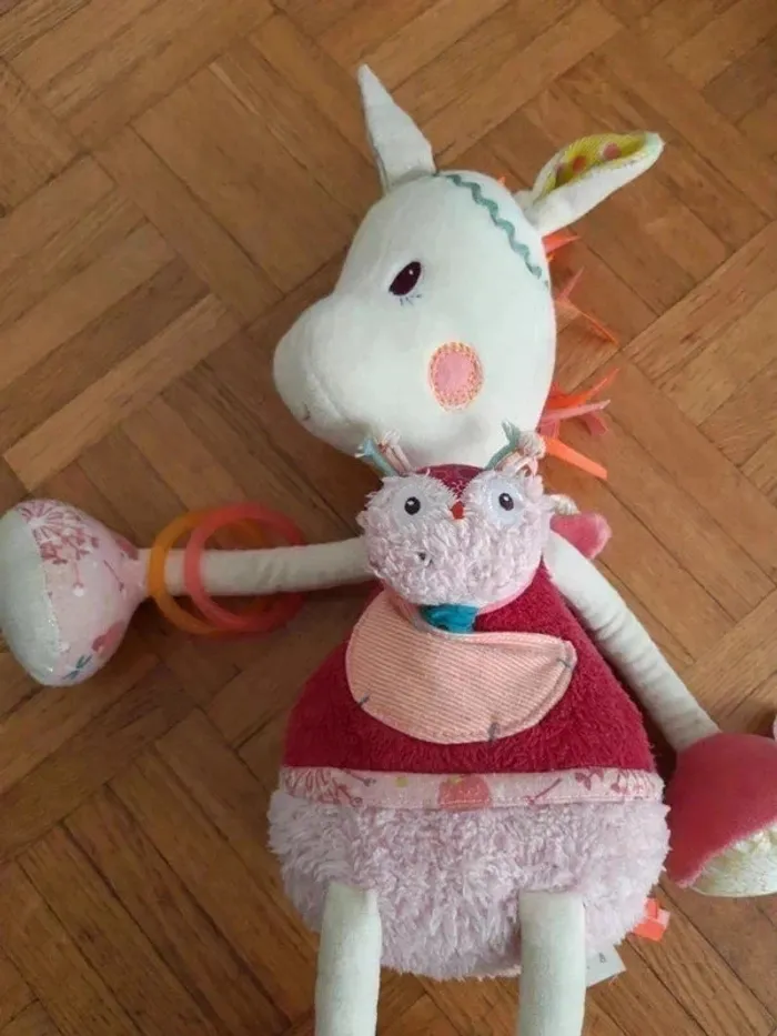 Peluche lilliputien licorne caline d activités louise - photo numéro 2