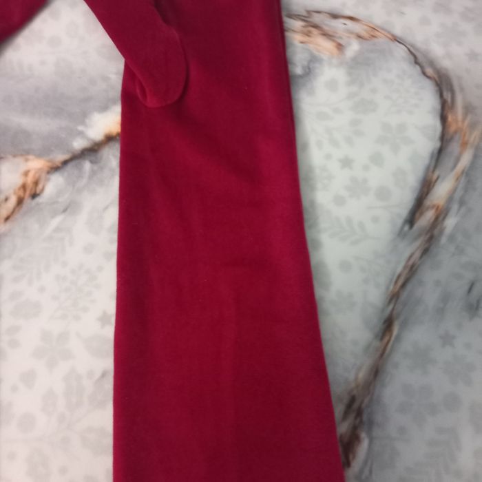 Paire de gants longs en velours extensible coloris rouge - photo numéro 4