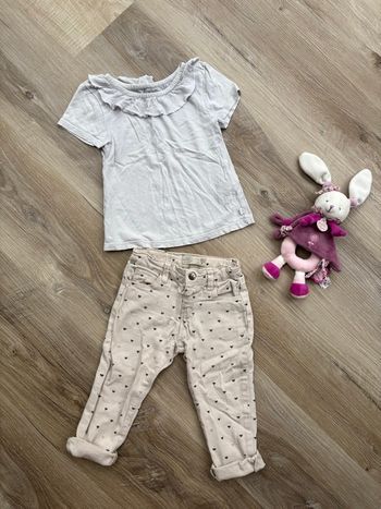 Ensemble t-shirt + jean taille 24 mois
