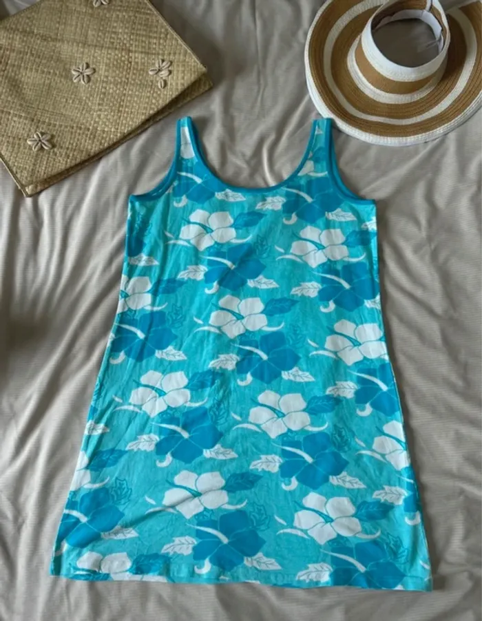 Robe d'été à fines bretelles Marque Creem Bleu & blanc Taille L - photo numéro 2