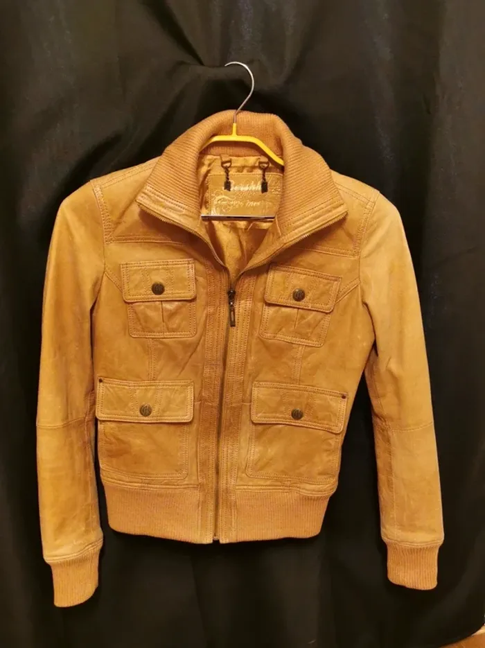 Veste en cuir bershka - photo numéro 2