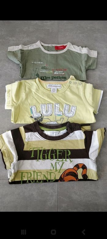 Lot t shirt 6 mois